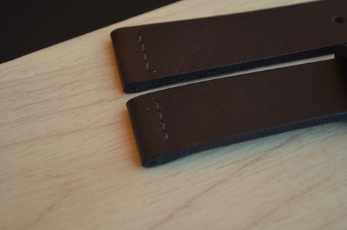 18 mm Cinturino artigianale cuoio marrone scuro fatto a mano MTstraps Handmade - Picture 7 of 15