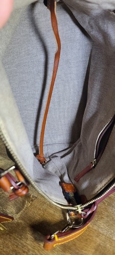 Vtg Dooney & Bourke Florentine Vacchetta Black and Brown Bag,Clean! - Picture 13 of 15
