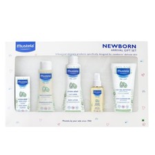 Mustela Newborn Arrival Gift Set - 5 Essential Baby Care Items for Newborns