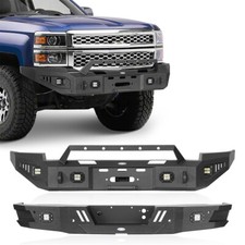 Offroad Steel Front Bumper Rear Back Bumper Fit 2014-2015 Chevy Silverado 1500 Offroad Steel Front Bumper Rear Back Bumper Fit 2014-2015 Chevy Silverado 1500