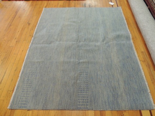 5x6. 5x5 6x6 Modern Savannah Solid Square Oriental Area Rug wool Blue - Picture 9 of 9
