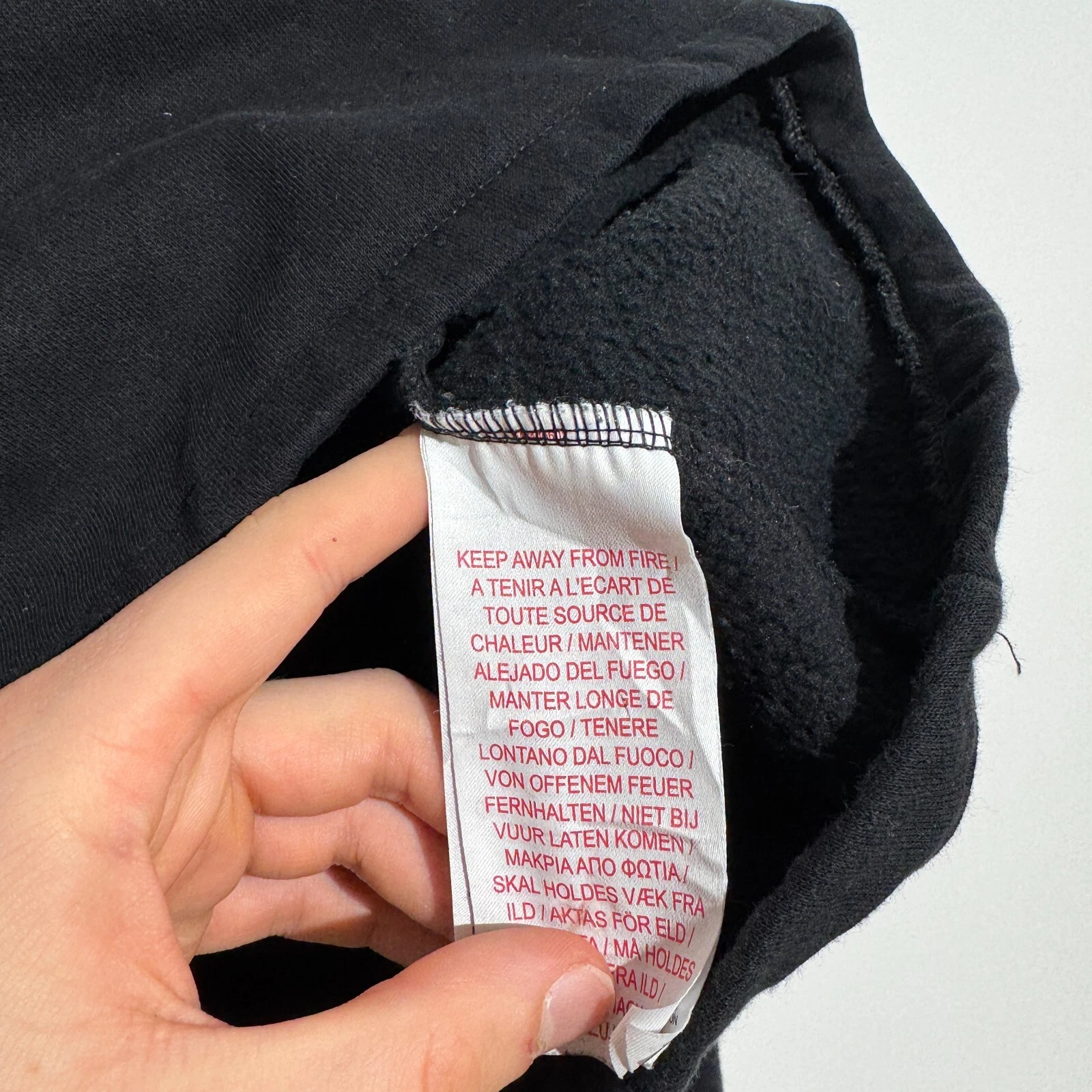 GUCCI Felpa con cappuccio Nike vintage donna XXS cotone nero anni 90 corsa sport cropped fit