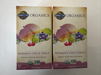 2 X Garden of Life Mykind Organics Women's Multivitamin 30 Each Total 60 EXP2027