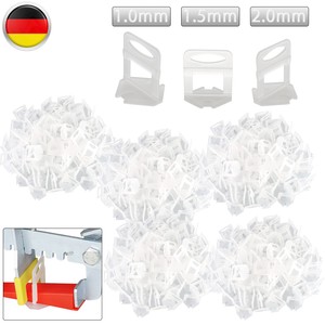 500TLG.ZUGLASCHEN FLIESEN VERLEGEHILFE NIVELLIERSYSTEM LASCHEN LEVELER CLIPS 2MM