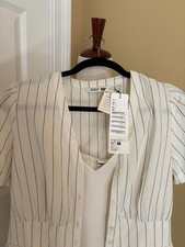 UNIQLO Women S Striped Midi Shirt Dress New with Tag