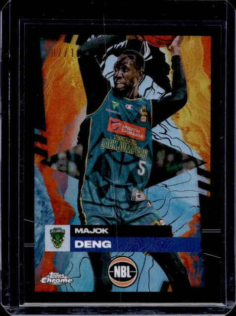 2024-25 Topps Chrome NBL Majok Deng Black Refractor #/10
