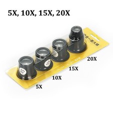 4Stk Uhrmacherlupe Set 5x/10x/15x/20x Augenlu...
