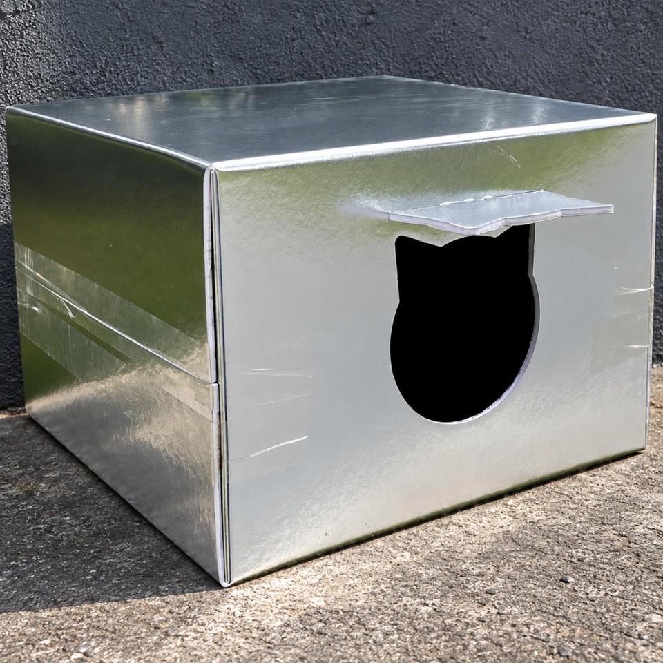 Cat Checking Weather Weatherproof Cat Shelter with Rain Flap Weather-Resistant Insulated ...