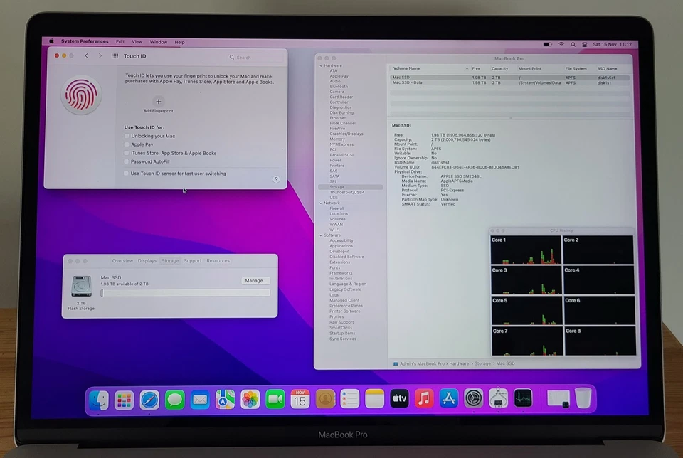 MacBook Pro Touch Bar 15" (Intel Core i7, 2.9GHz, 16GB RAM, 2TB SSD) A1707 - Image 4 of 4