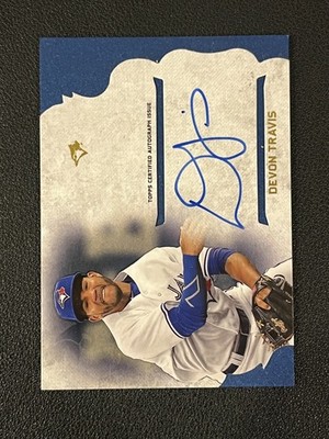 Devon Travis 2015 Topps Supreme Auto Simply Blue Jays