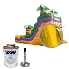 Inflatable Bounce House Vinyl Repair Patch Kit 12x60 in SX69 Cement Adhesive 4oz