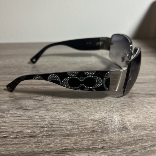 COACH Charlee Womens Black Jewelled Sunglasses (S342)' - Picture 2 of 7