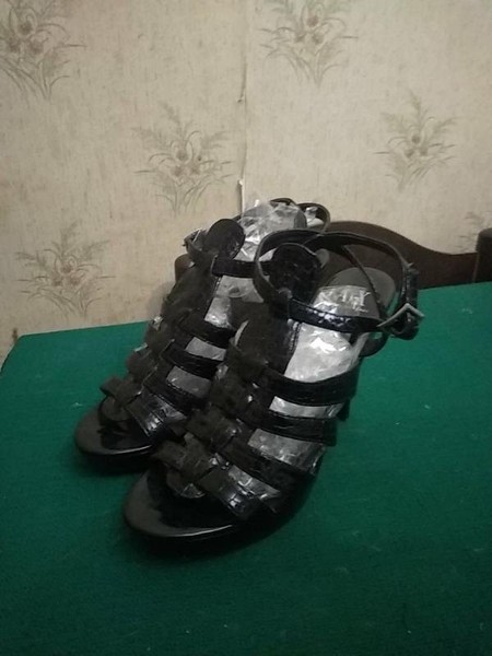 Women Armani Exchange Heels Black Leather 39