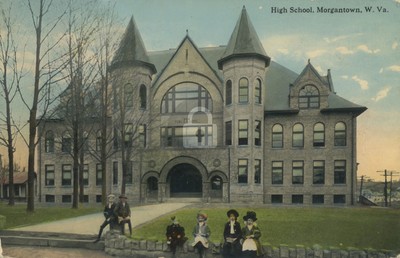 High School, Morgantown, WV West Virginia Vintage Color Postcard COPY