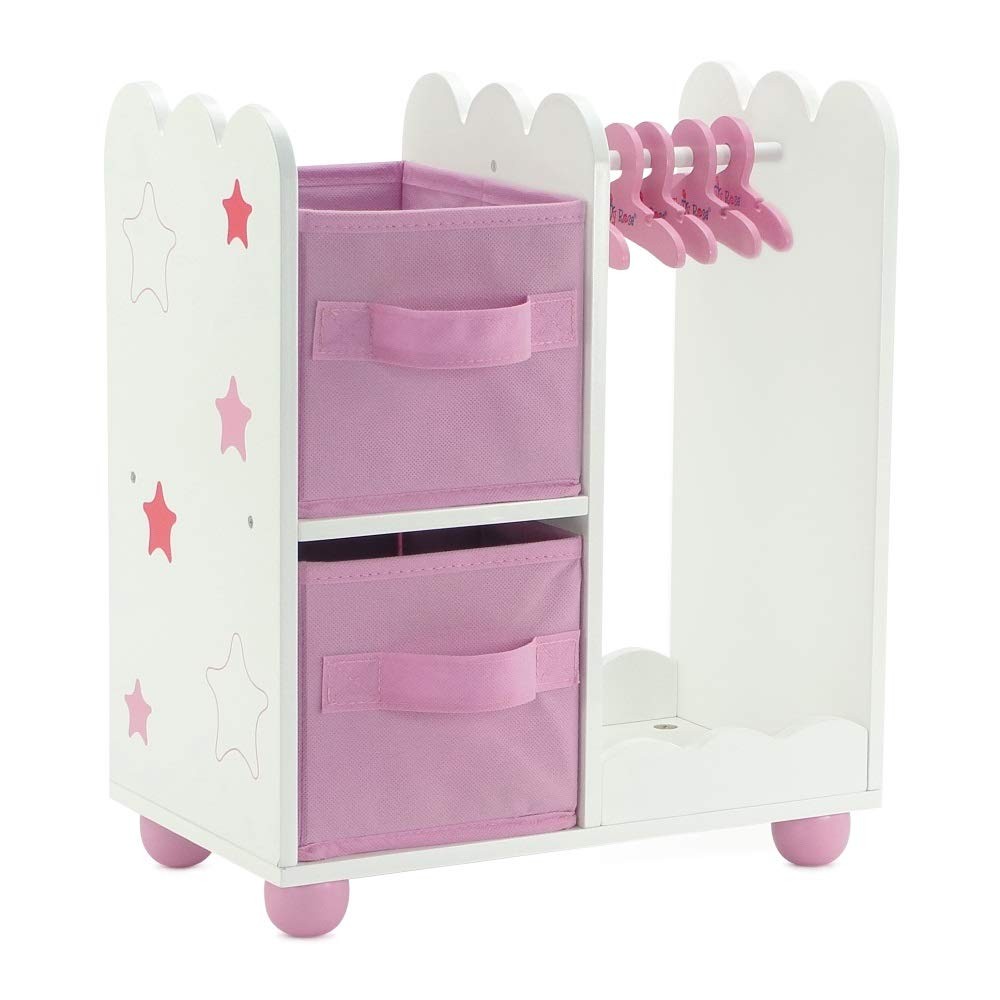 Emily Rose 14 Inch Doll Furniture  Open Wardrobe Closet with