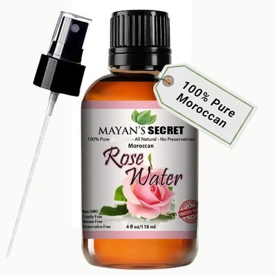 Organic Rose Water Spray 4oz Pure Moroccan Facial Toner Face Mist