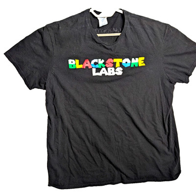 Blackstone Labs Men's Black Short Sleeve Bodybuilding Graphic T-Shirt Large