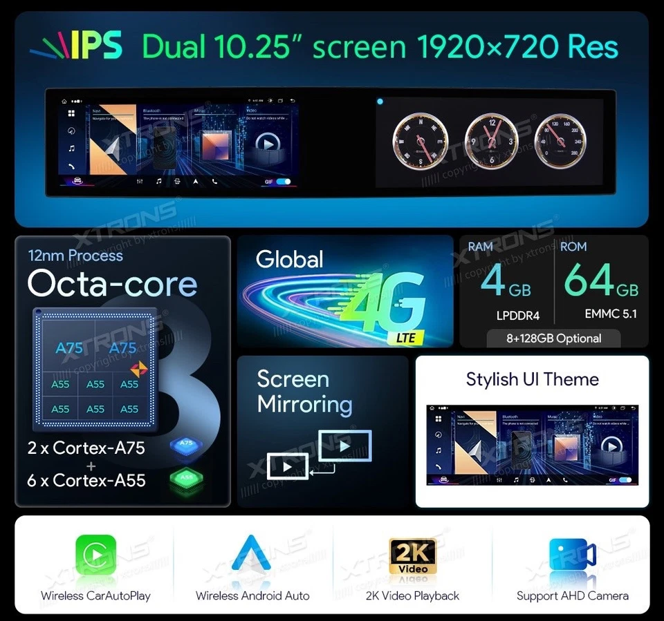 21" Dual Screen  BMW X5 X6 NBT 2014-2017 Android 14 Car Stereo Radio Carplay   - Image 3 of 4