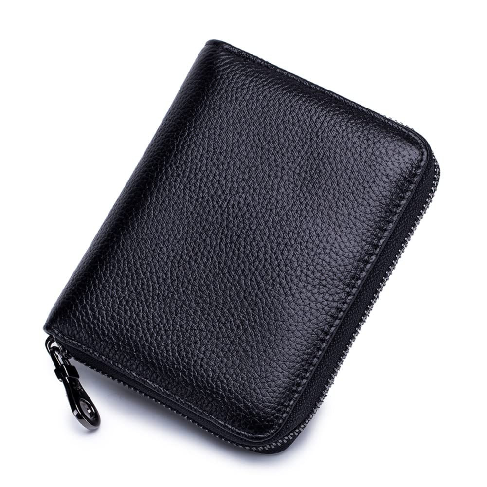 Genuine Leather RFID-Blocking Credit Card Holder Travel Passport Wallet