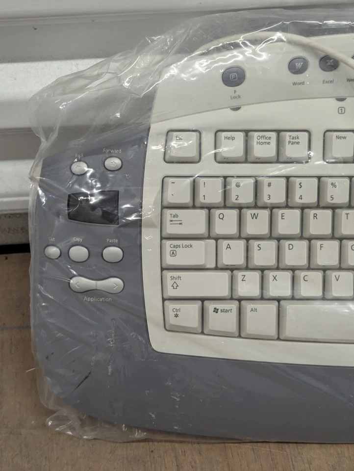 NOS Microsoft RT9450 Office Keyboard USB Single Touch Keys Sroll Wheel Shortcuts - Image 3 of 4