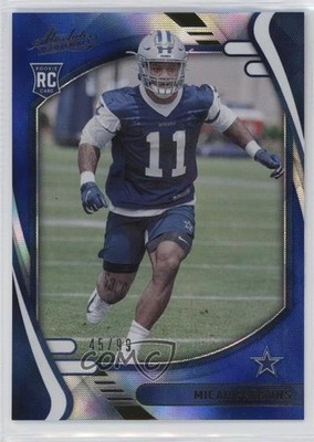 2021 Panini Absolute Rookies Blue Diamonds 45/99 Micah Parsons Rookie RC 11c4