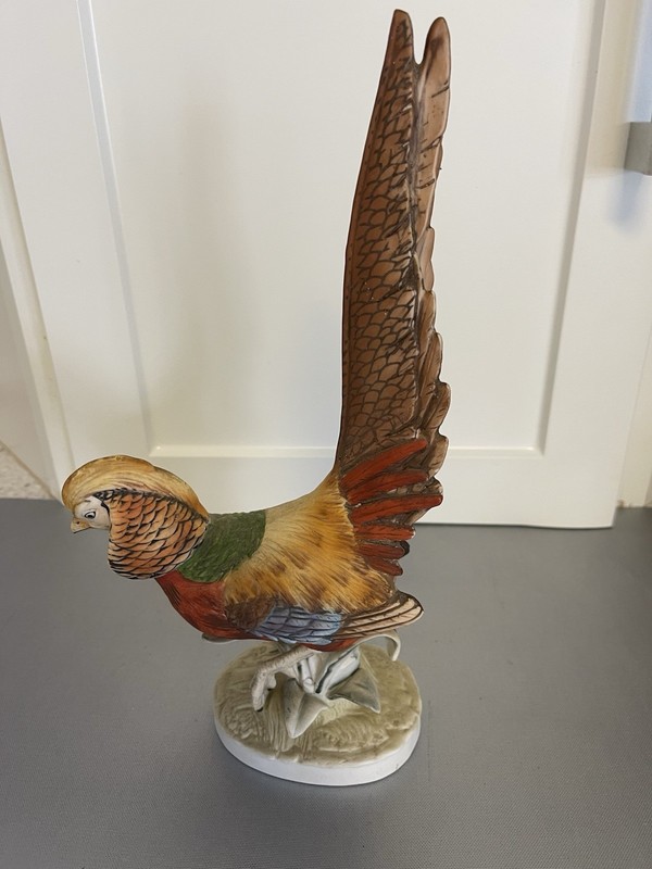 Golden Pheasant Rare Lefton’s China Antique Hand Painted Ceramic Pheasant Birds