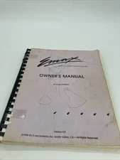 EMU EMAX Owner’s Manual ORIGINAL. Has wear. Fast Shipping. OEM.