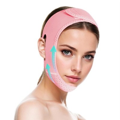 V Line Face Slimming Double Chin Reducer Mask Lifting Belt || Medium, Purple