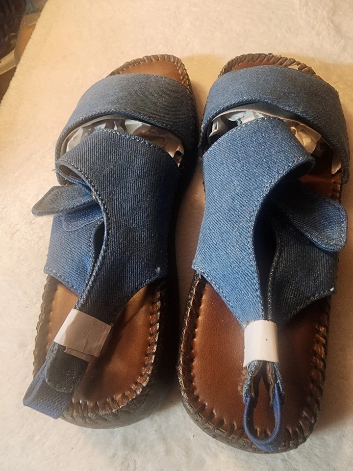 Sandalia cómoda de mezclilla para mujer talla 7 de colección NOS Foto 4 de 4
