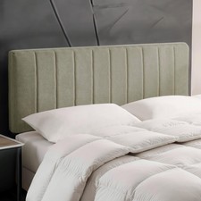 Full Upholstered Headboard Wall Mount Channel Stitched + 3D Soundproof Panels