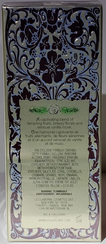Selado! VINTAGE SOUL CURVE, Liz Claiborne ~Eau de Parfum Eau de Parfum Spray Perfume~3,4 oz - Imagem 3 de 4