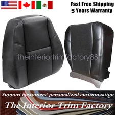 Fits 2007-2014 Cadillac Escalade Leather Seat Cover Black Driver Bottom & Top US