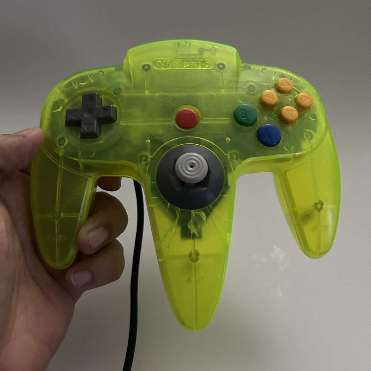 Nintendo 64 N64 Wired Controller Translucent Extreme Green Authentic SEE PICS