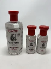 Thayers WITCH HAZEL Facial Toner - Rose Petal w/ Aloe Vera, 12 fl oz + (2) 3 oz