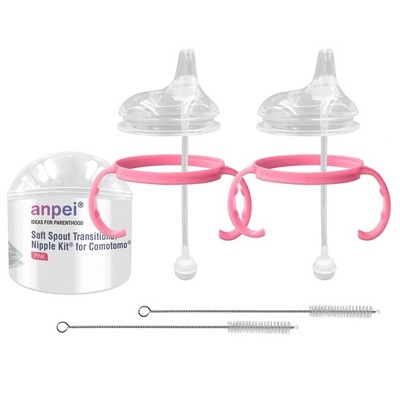 Baby 6 Piece Sippy Cup Set Compatible with Comotomo Bottles Spout Nipples Han...