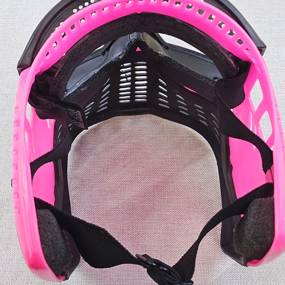 Sistema de óculos JT rosa máscara facial completa para proteção de paintball airsoft - Imagem 3 de 4