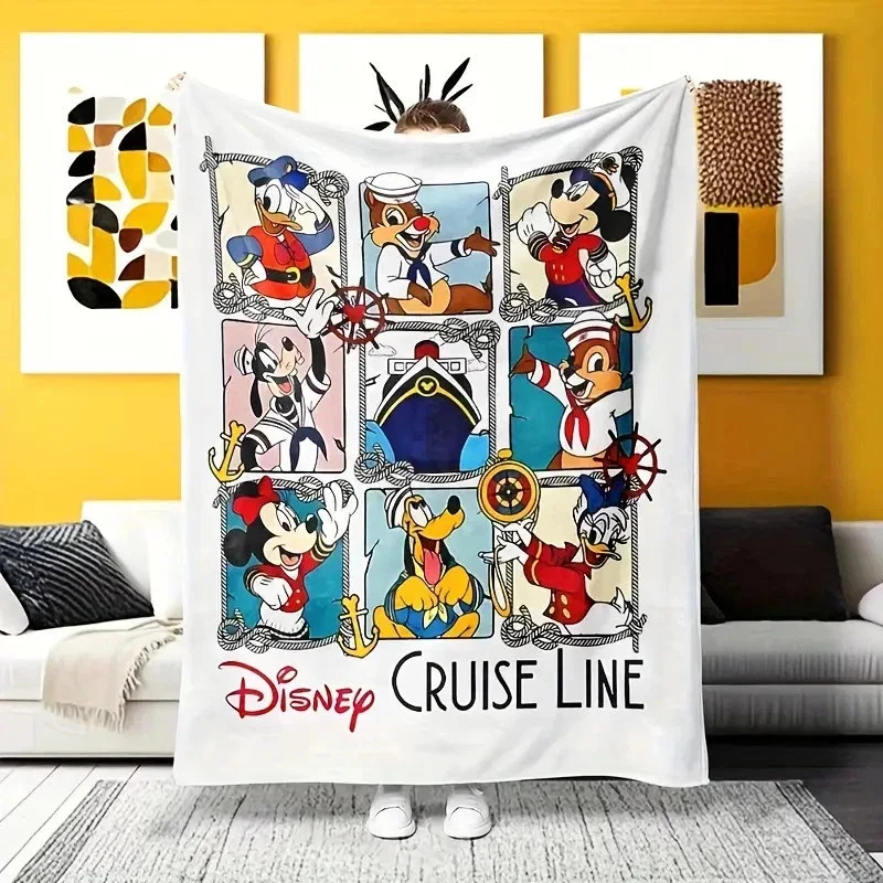 Disney Mickey Mouse Adventure Cruise Line Holiday Fleece Blanket
