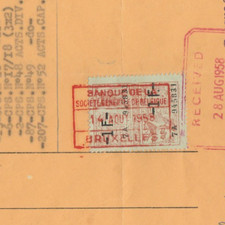 BELGIUM Old Rare Revenue Tied Letterhead Invoice 1958