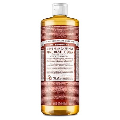 Dr. Bronner's Pure-Castile Organic Liquid Soap Hemp Eucalyptus 18-in-1  32 FL OZ