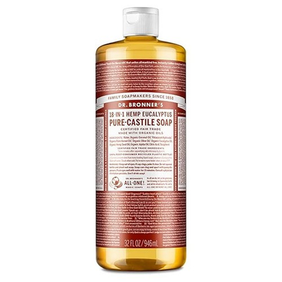 #ad Dr. Bronner#x27;s Pure Castile Organic Liquid Soap Hemp Eucalyptus 18 in 1 32 FL OZ $23.75