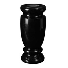 Black Granite Cemetery Vase for Grave Markers,Headstone Memorial Flower Holder