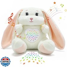JUHOT Baby Sleep Soother Bedtime Bunny Toy with Cry Sensor, Mom  s Heartbeat L