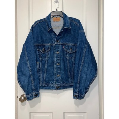 Vintage Levis 70507 0214 Denim Trucker Jacket Mens XL Blue Made in USA 90s