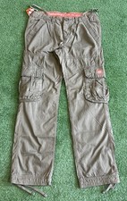 New The SuperDry Core Lite Cargo Pants Men Size Large Authentic Green Utility OG