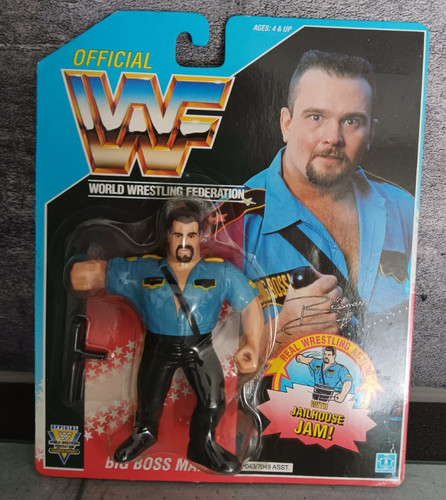 WWF Hasbro Big Boss Man Bossman 2 MOC Hogan WWE Wr...