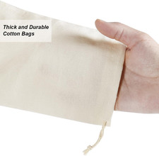 20Pcs Muslin Bags 4X6 Inches, Cotton Drawstring Jewelry Pouches Sachet Bags f...