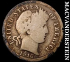 1916 Silver Barber Dime - Scarce  Better Date  No Reserve  #J7943