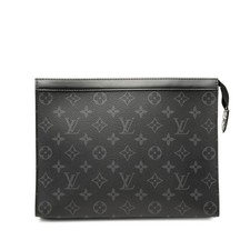 Louis Vuitton Monogram Eclipse Pochette Voyage MM Pre-Loved Clutch Bag Black