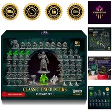28mm Unpainted D D Miniatures Set: 60 Iconic RPG Characters for Customization
