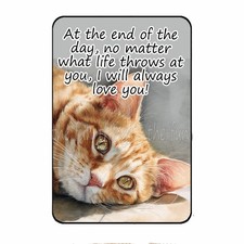 I Will Always Love You Orange Tabby Cat Fridge Magnet 3x4" Cat Lover Gift Magnet